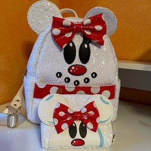 Disney Loungefly Minnie Mouse Snowman Bundle